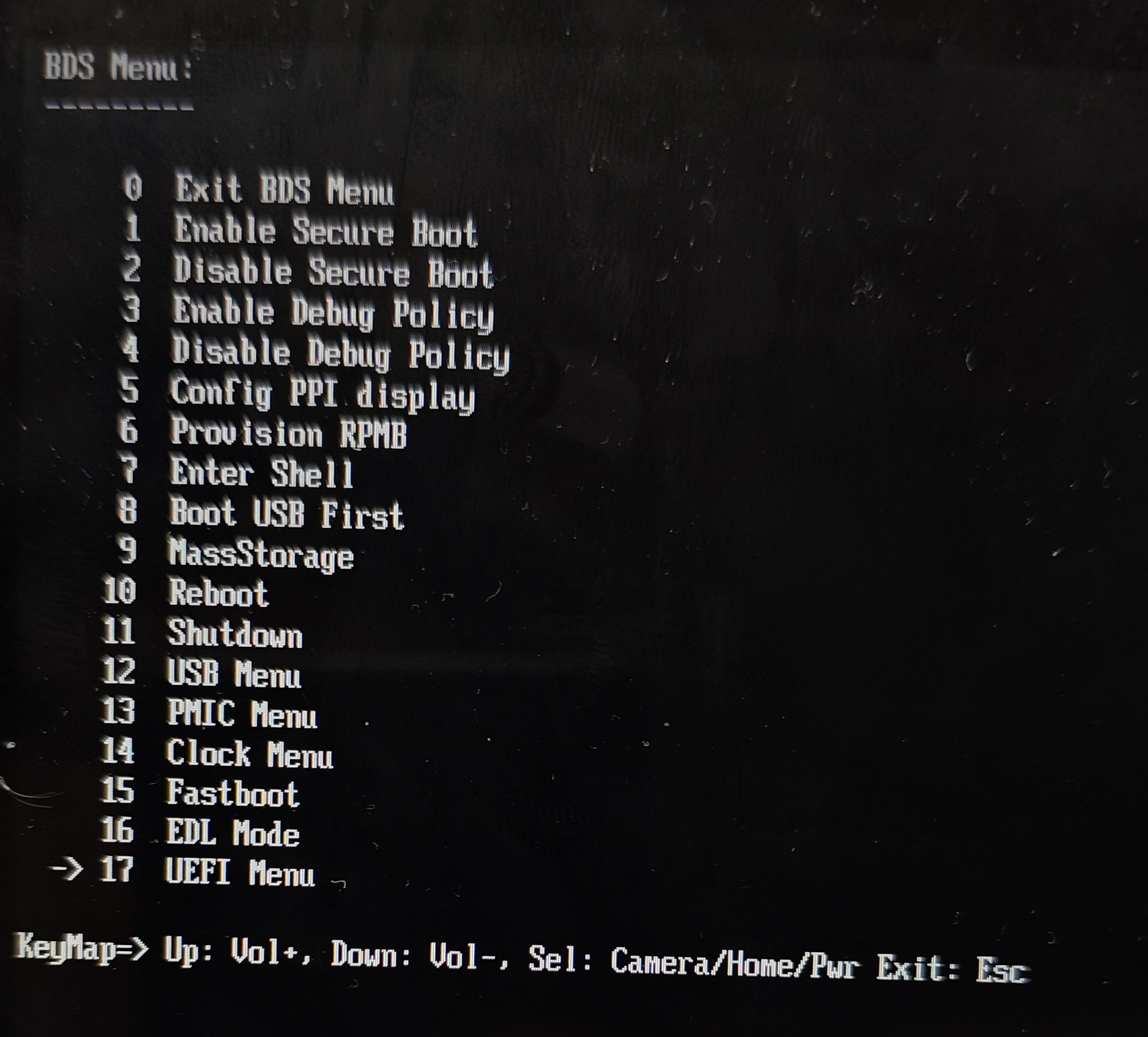 BDS Menu